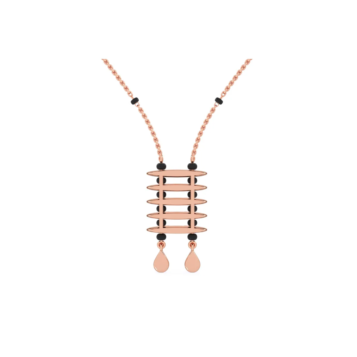Charming Round Cluster Diamond Mangalsutra