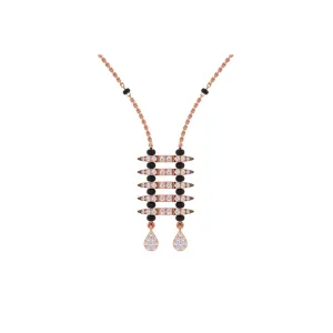 Charming Round Cluster Diamond Mangalsutra
