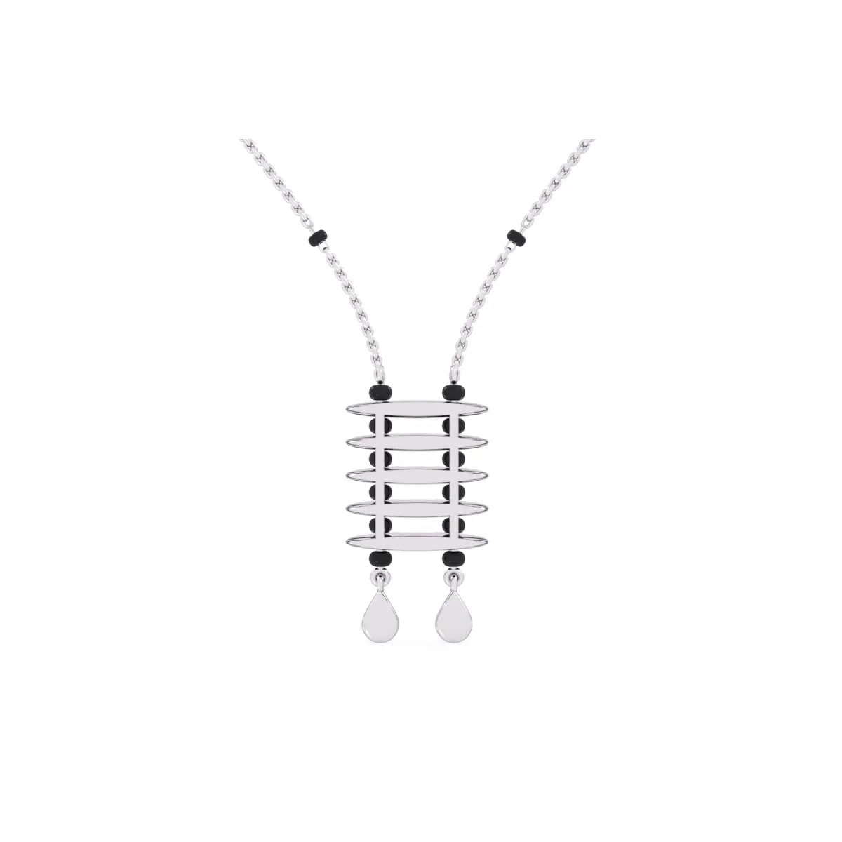 Charming Round Cluster Diamond Mangalsutra