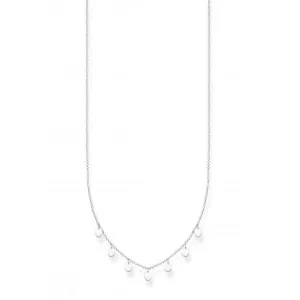 Charming Silver Disc Necklace KE2107-001-21-L45V