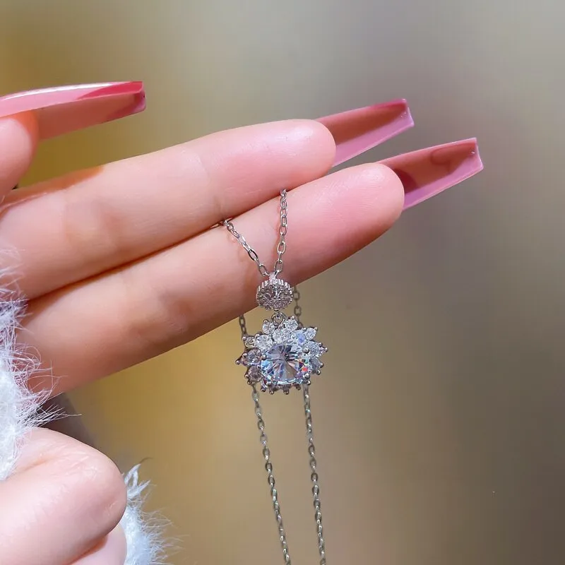 Charming Sparkling Cubic Zirconia Pendant Necklace for Women