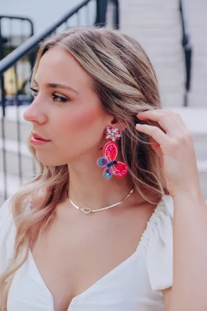 Chic Butterfly Beaded Earrings By Treasure Jewels