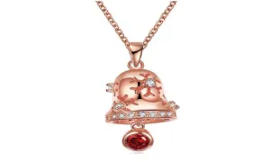 Christmas Zircon Rose Necklace