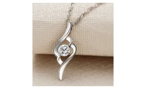 Classic Vintage Necklace Small Cubic Zirconia Diamond Pendant Necklace