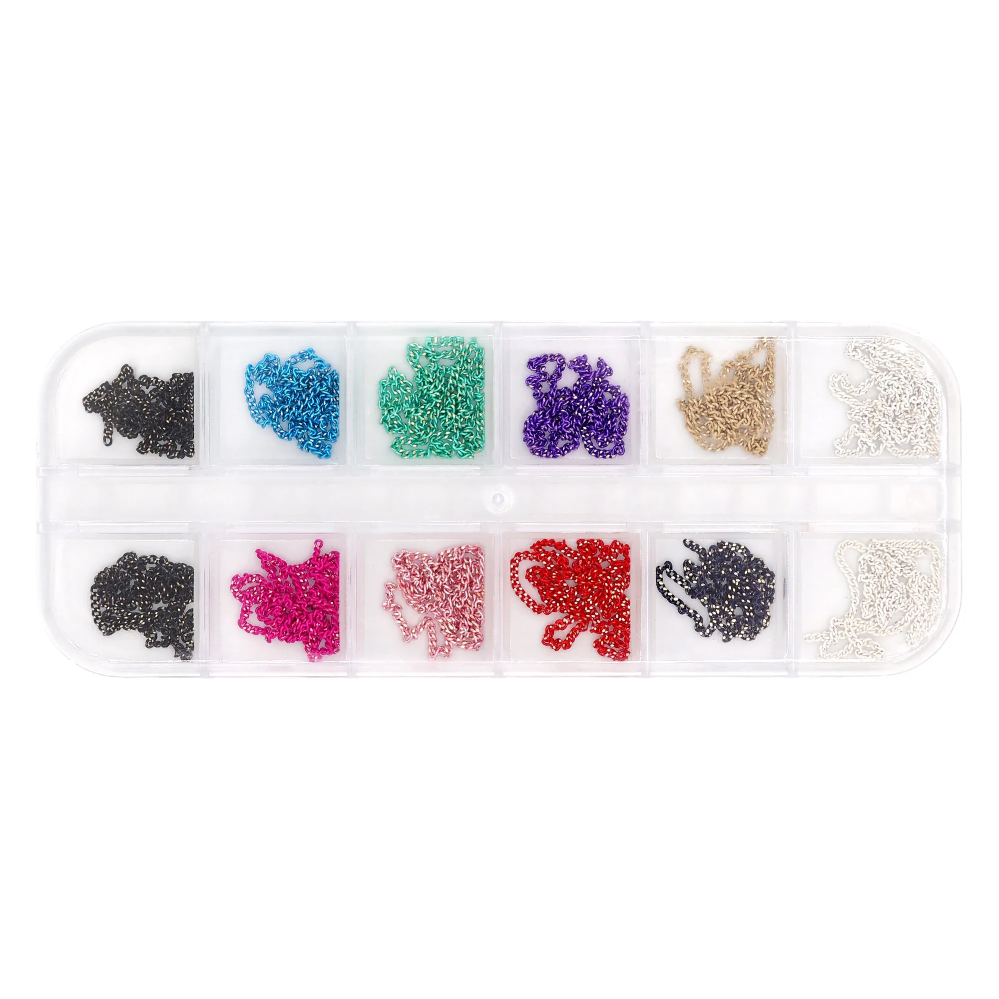 Colorful Gold Metallic Chains Set / 1MM