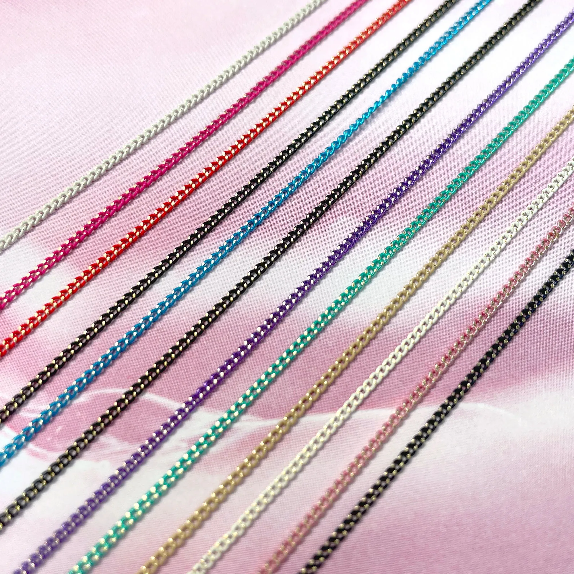 Colorful Gold Metallic Chains Set / 1MM