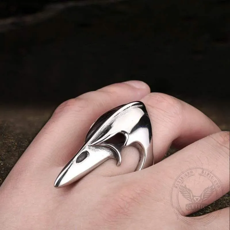 Crow Head Stainless Steel Beast Ring