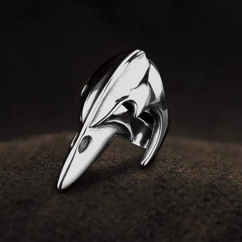 Crow Head Stainless Steel Beast Ring