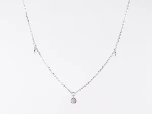 Delicate Diamond Necklace in 14k White Gold