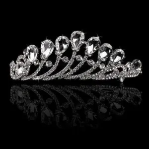 Delicate Rhinestone Openwork Crown Tiara For Bride
