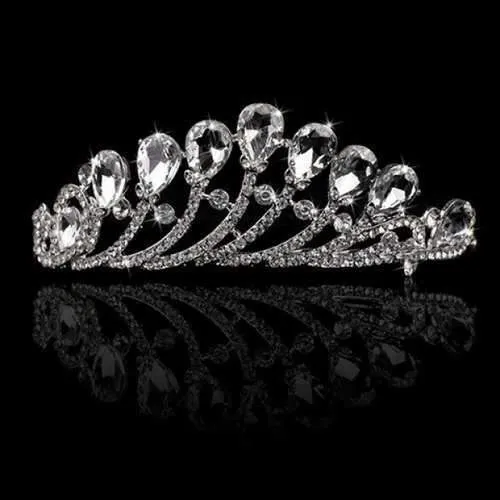 Delicate Rhinestone Openwork Crown Tiara For Bride