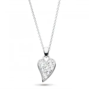 Desire Precious White Topaz Small Heart 17" Necklace 90505WT