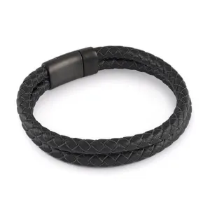 Double Leather Bracelet 6mm | Italgem Steel