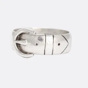 Edwardian Silver Buckle Ring