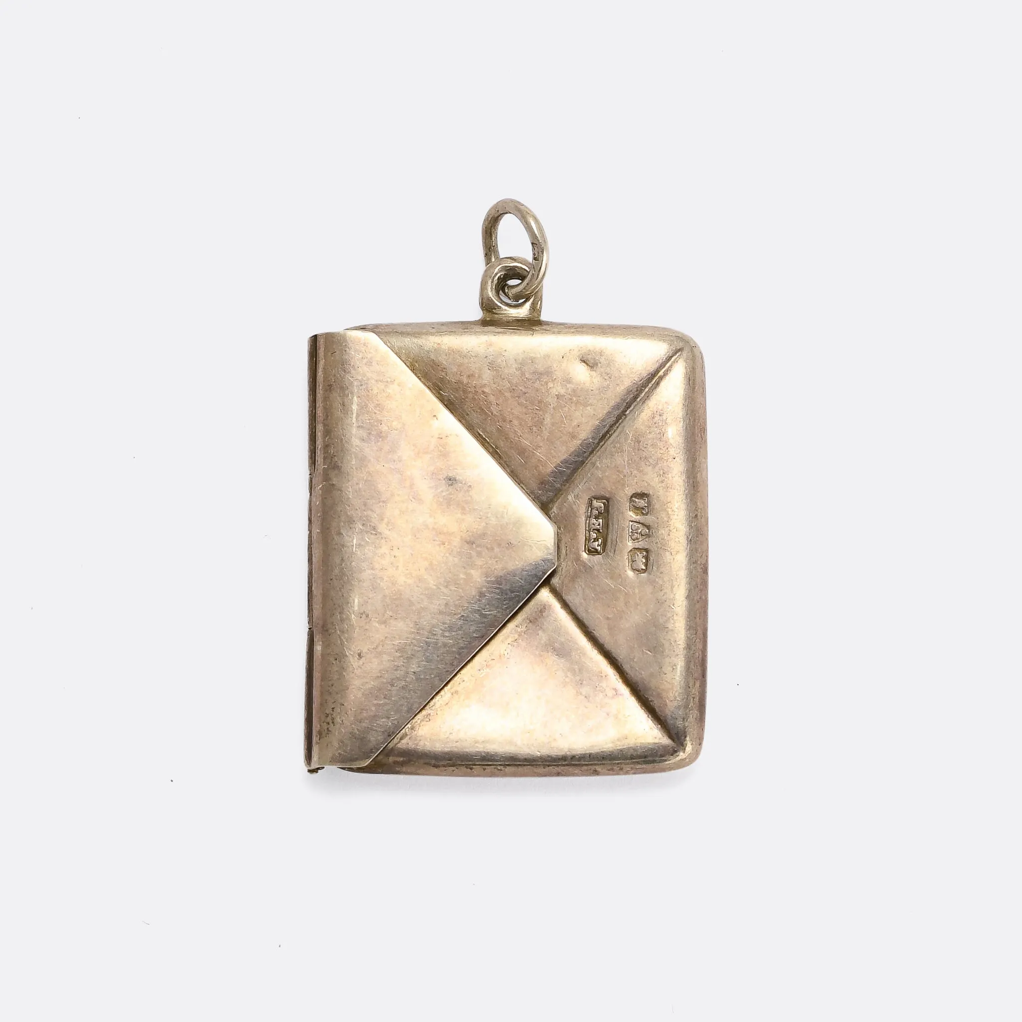 Edwardian Sterling Silver Envelope Pendant