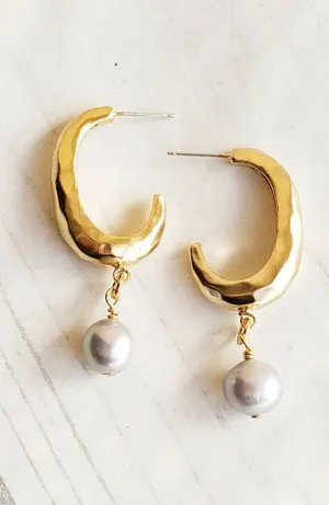 Ellipse Hoops Grey Pearl