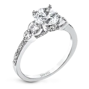 Engagement Ring in 18k Gold with Diamonds MR2845 WHITE 18K SEMI