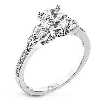 Engagement Ring in 18k Gold with Diamonds MR2845 WHITE 18K SEMI