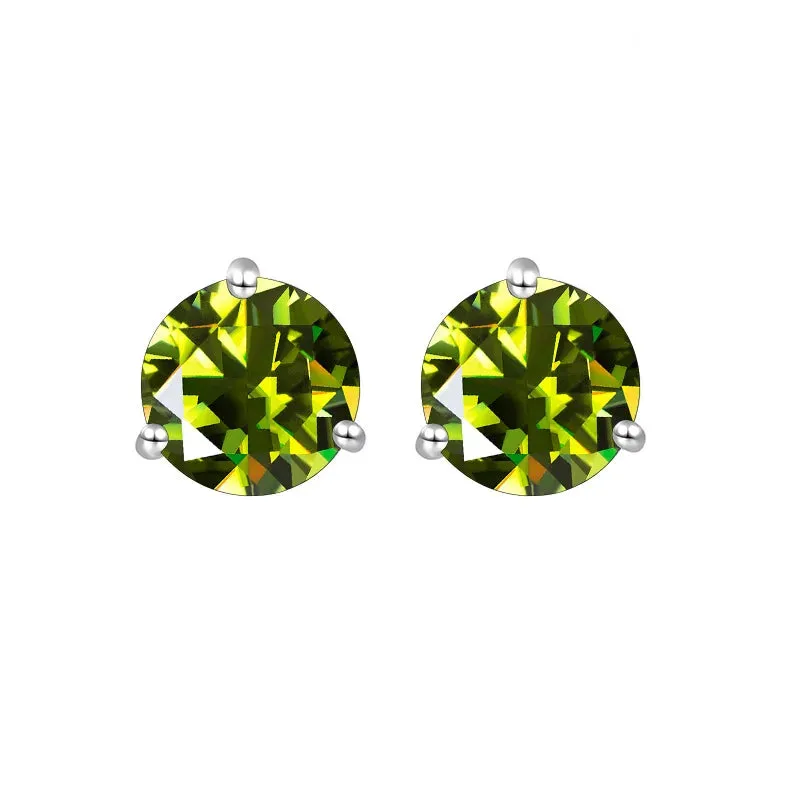 Exquisite Moissanite Stud Earrings For Women Girls S925 Sterling Silver 0.5-1ct Sparkling Jewelry