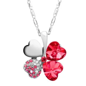 Fashion Crystal Clover Pendant Necklace