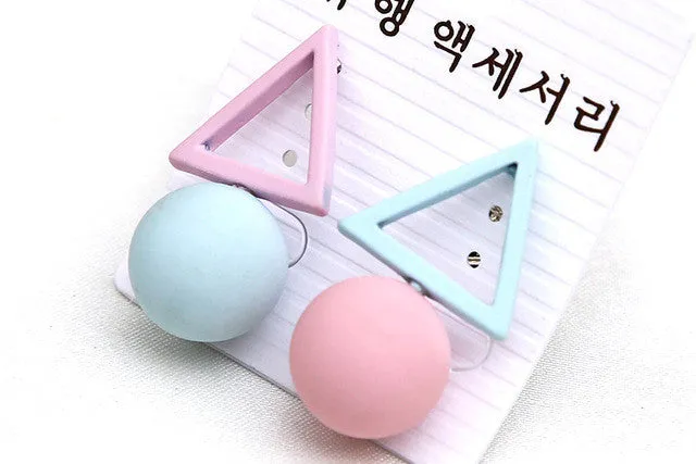 Fashionable Candy Color Stud Women Earrings