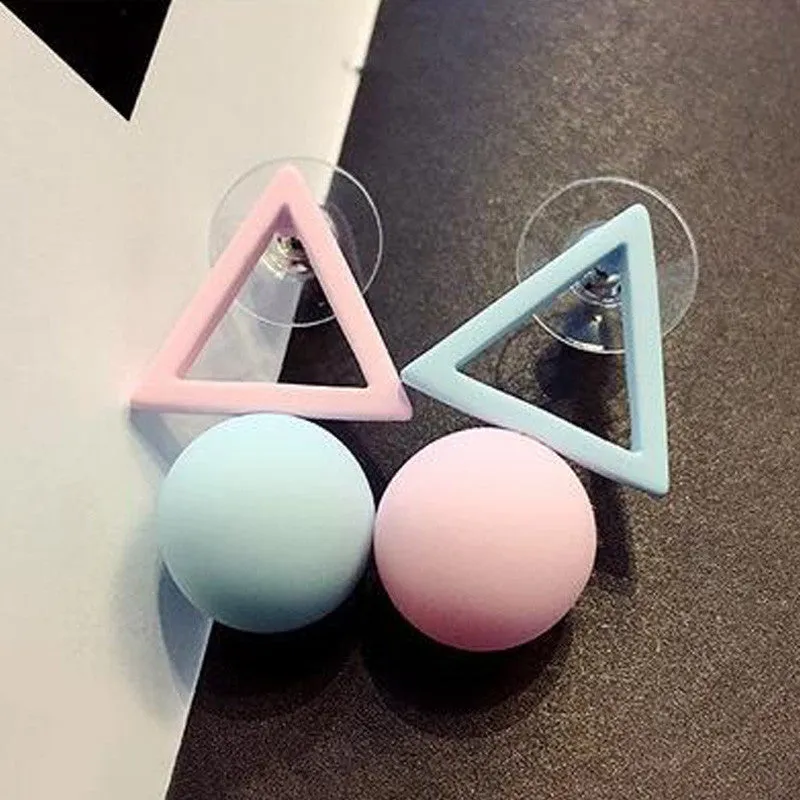 Fashionable Candy Color Stud Women Earrings