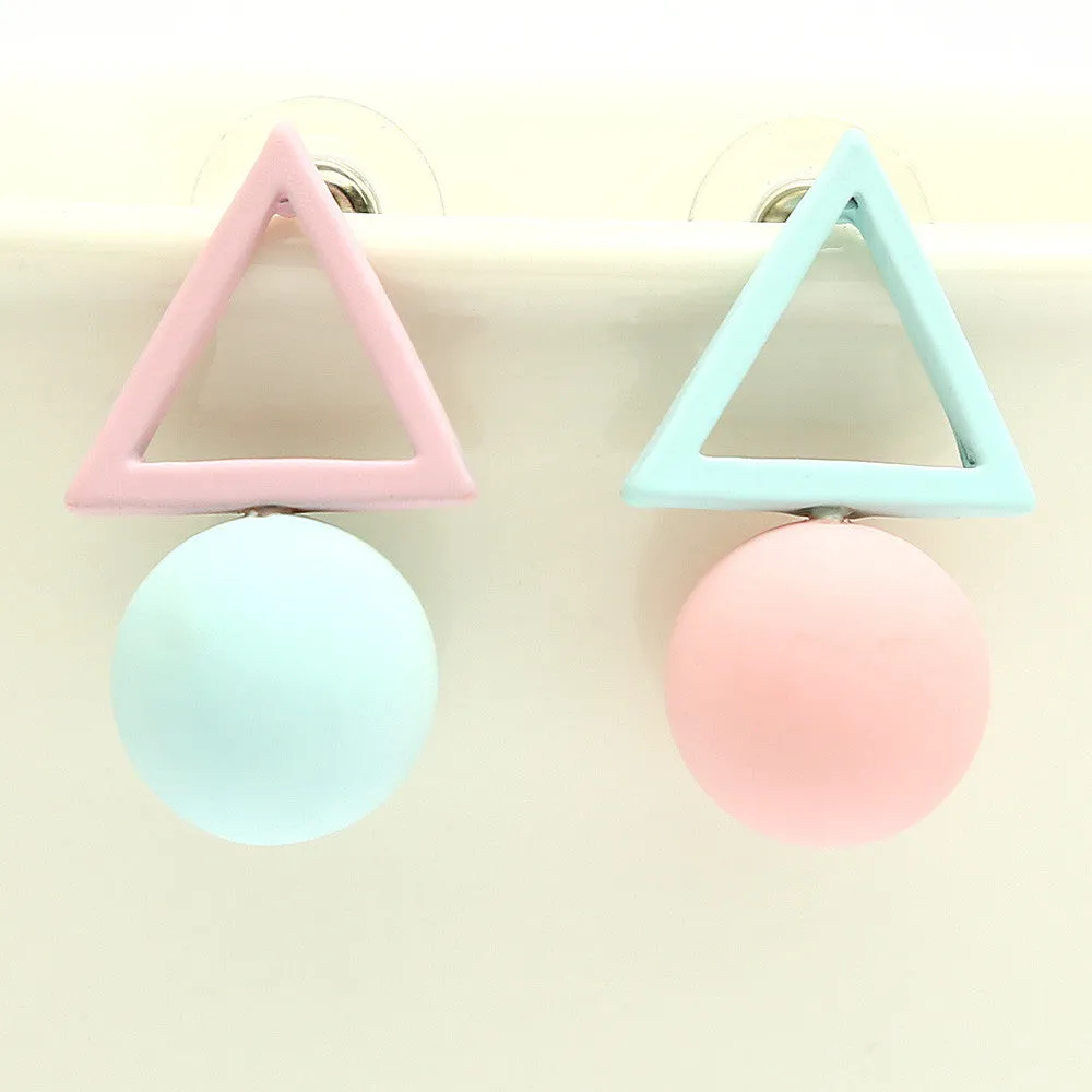 Fashionable Candy Color Stud Women Earrings