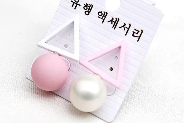 Fashionable Candy Color Stud Women Earrings