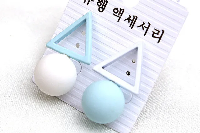 Fashionable Candy Color Stud Women Earrings