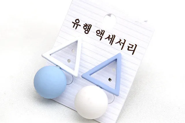 Fashionable Candy Color Stud Women Earrings
