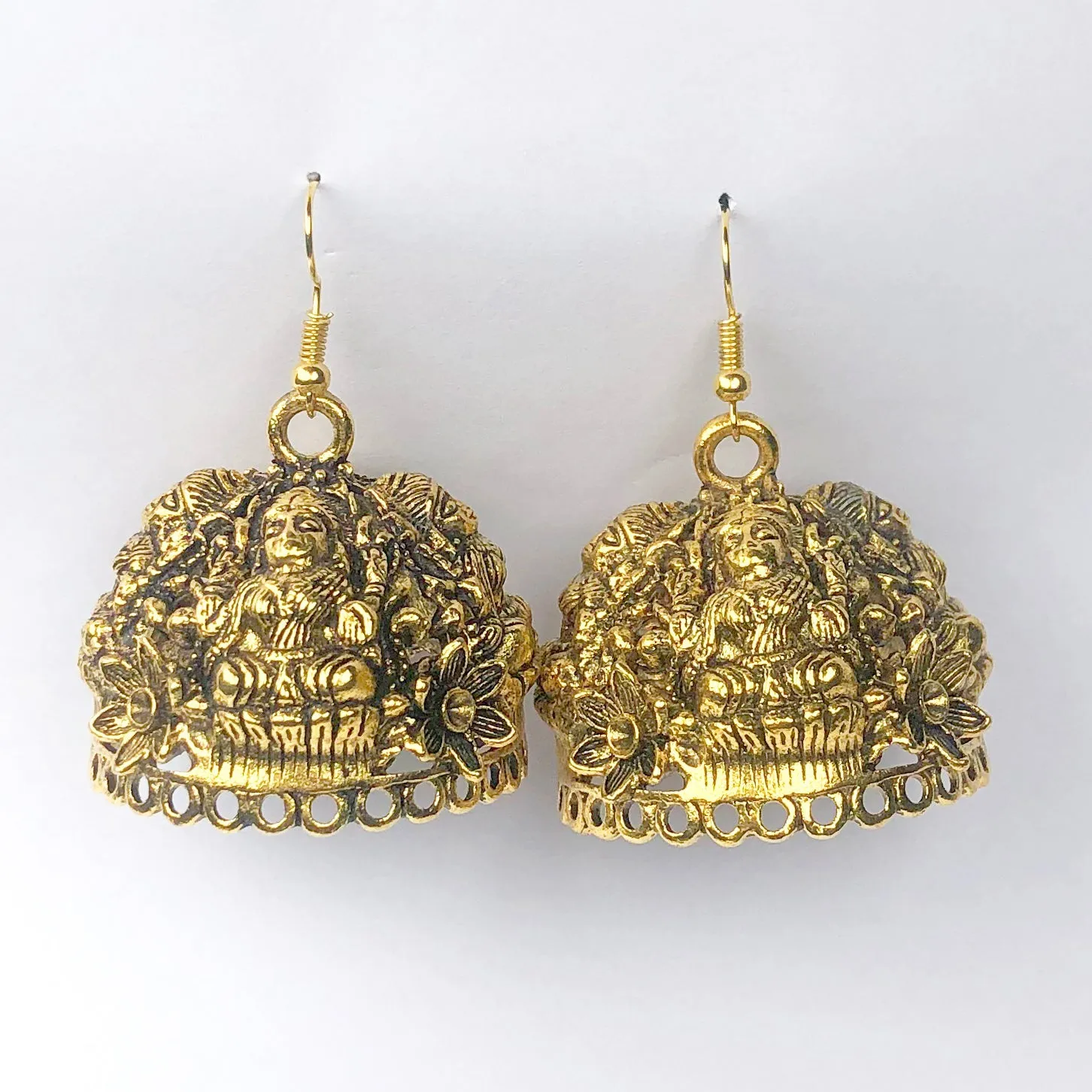 Fashionable Golden Brass Earrings