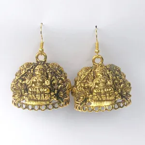 Fashionable Golden Brass Earrings