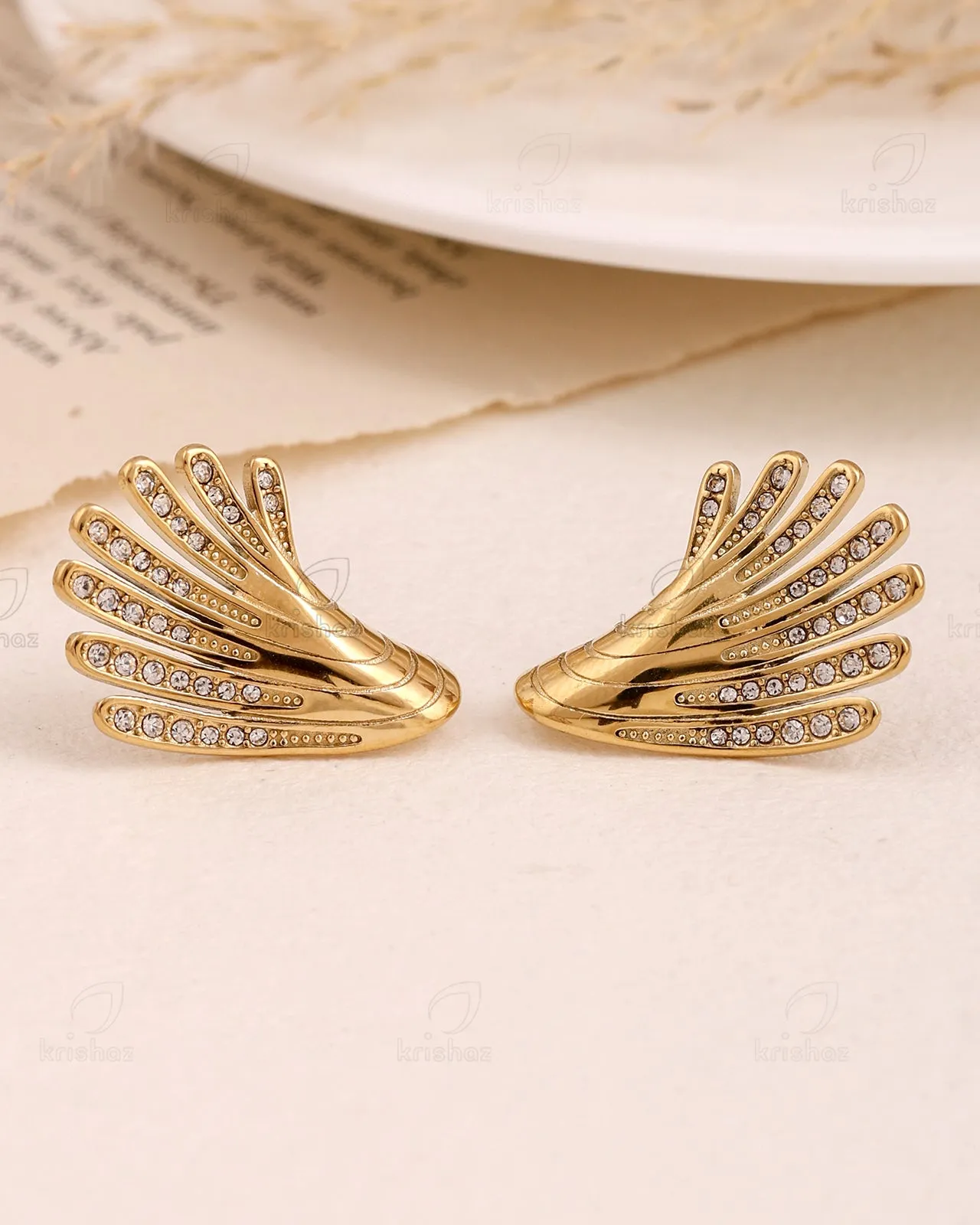 Feather Fashionable Studs