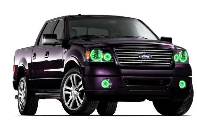 Ford F150 V.3 Fusion Color Change Headlight & LED Halo Fog Light Kit 2004-2008