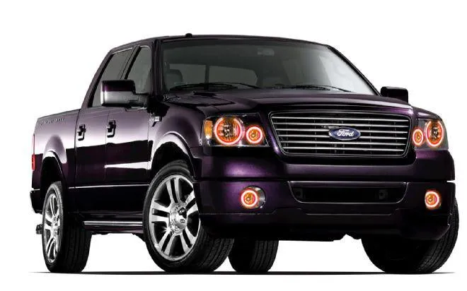 Ford F150 V.3 Fusion Color Change Headlight & LED Halo Fog Light Kit 2004-2008