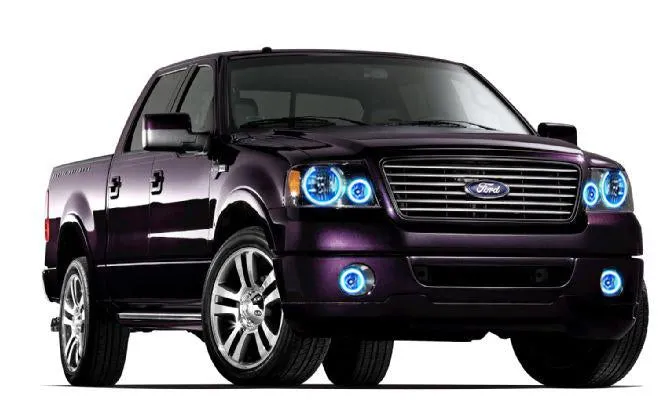 Ford F150 V.3 Fusion Color Change Headlight & LED Halo Fog Light Kit 2004-2008