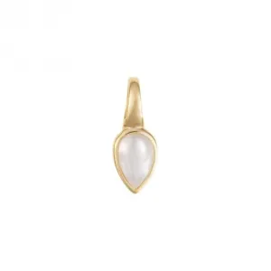 Gold Plated Birthstone Cabochon Pearl Pendant P5219