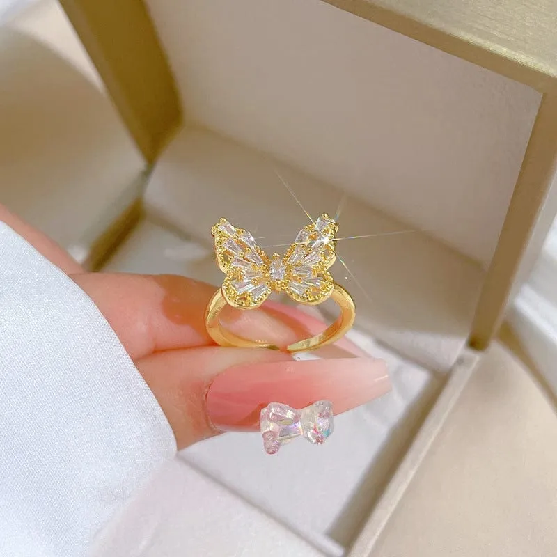 Gorgeous Hollowed-out Butterfly Ring