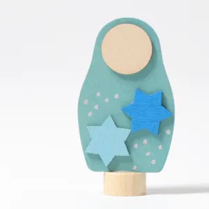Grimms Birthday and Advent Ring Decoration - Blue Matryoshka