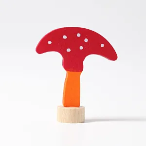 Grimms Birthday and Advent Ring Decoration - Toadstool