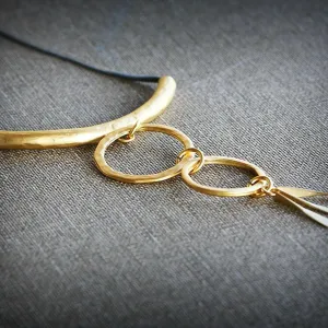 Handmade Gold Boho Necklace for Women