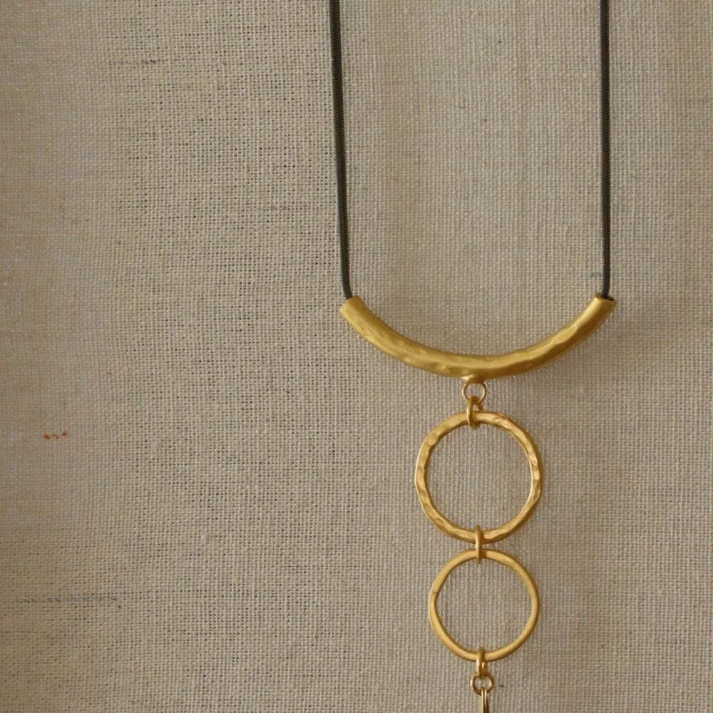 Handmade Gold Boho Necklace for Women