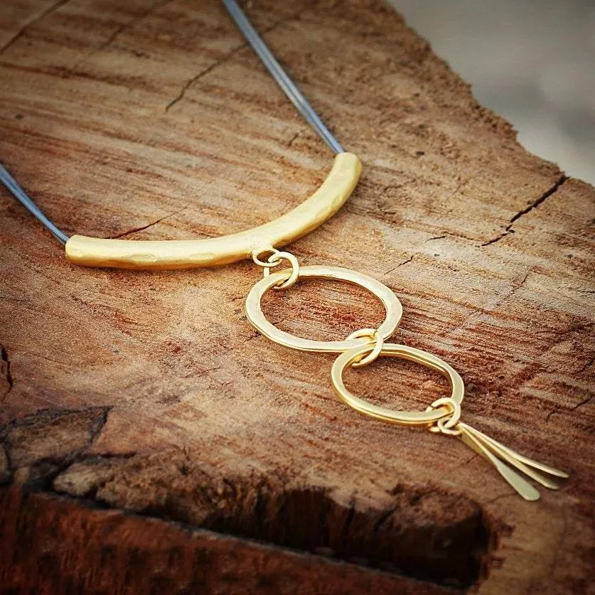 Handmade Gold Boho Necklace for Women