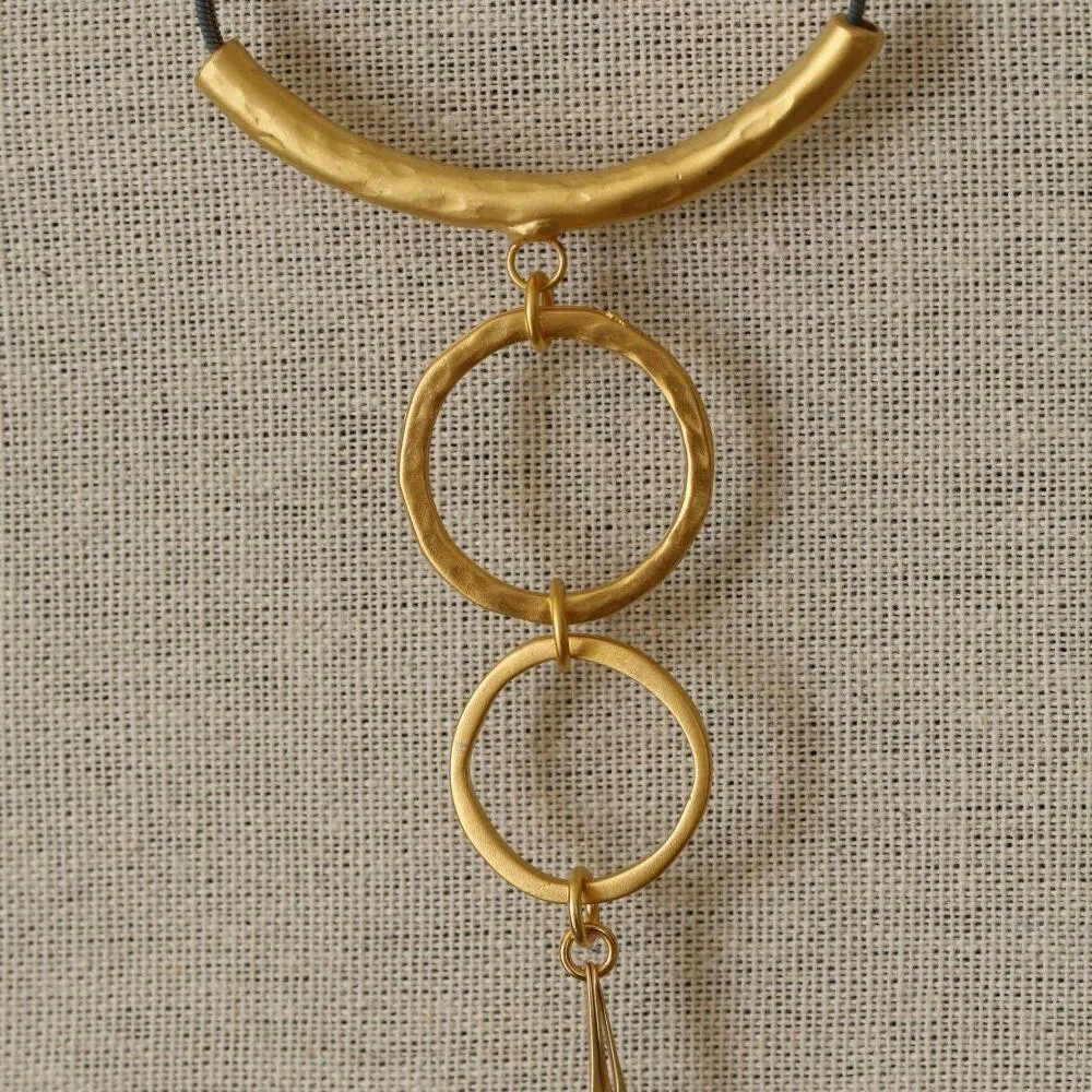 Handmade Gold Boho Necklace for Women