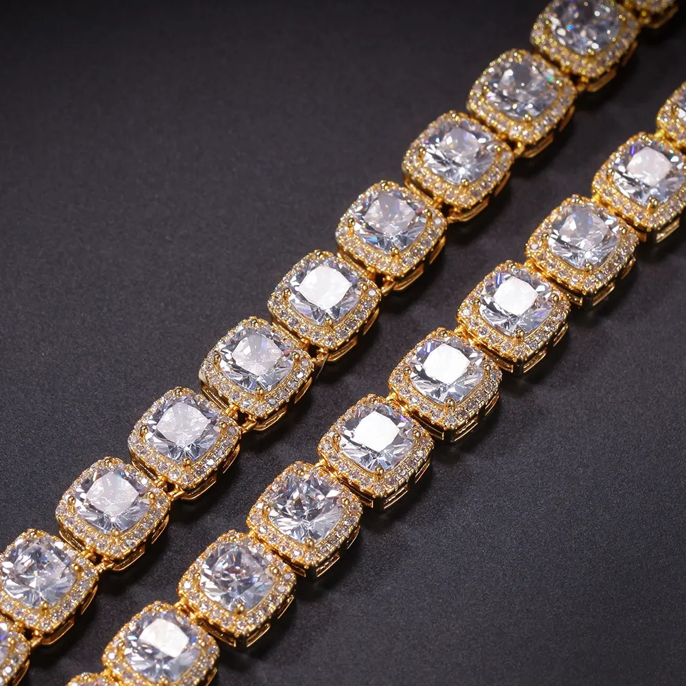 Hanrae Men's Hip Hop Alloy Necklace with Rhinestones