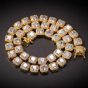 Hanrae Men's Hip Hop Alloy Necklace with Rhinestones