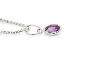 Harper Jewellery Brazilian Amerthyst Faceted Marquise Pendant 5x10mm