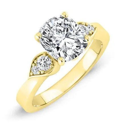 Hibiscus - Cushion Moissanite Engagement Ring