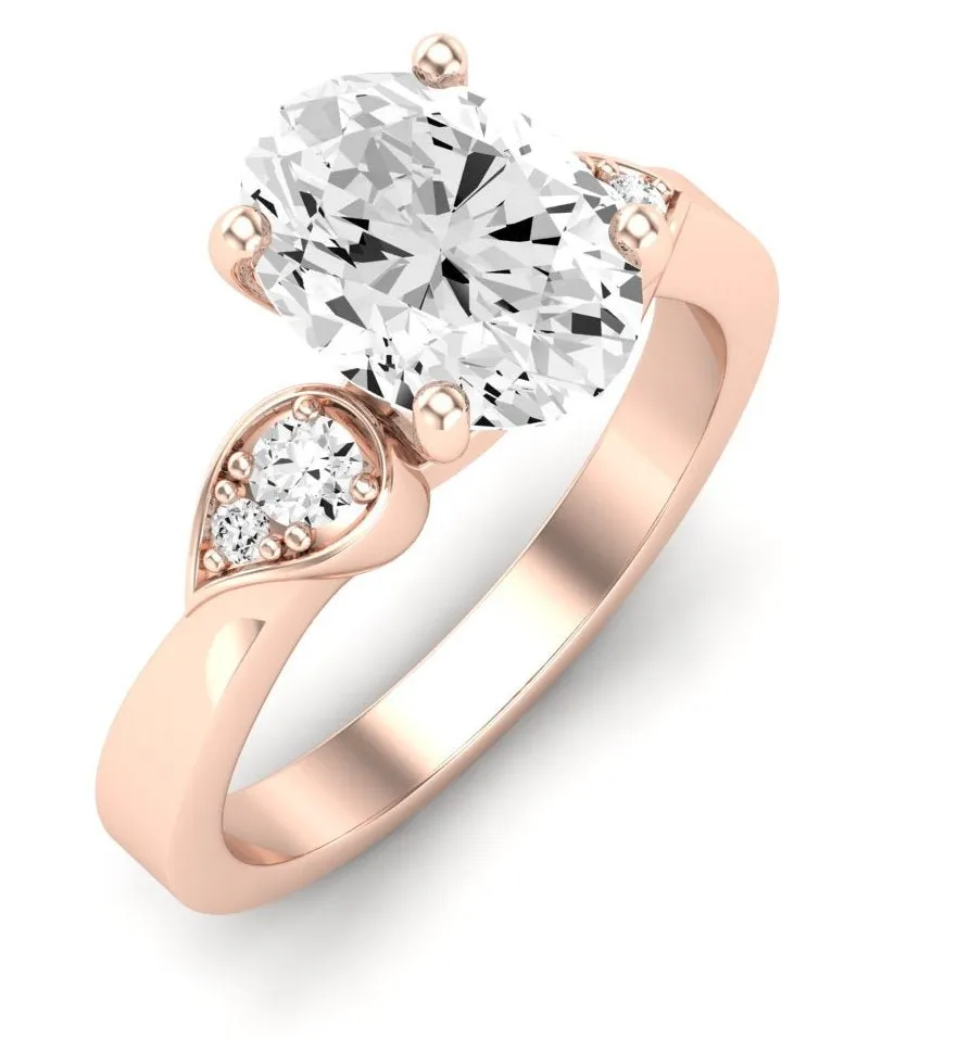 Hibiscus - Oval Lab Diamond Engagement Ring (IGI Certified)
