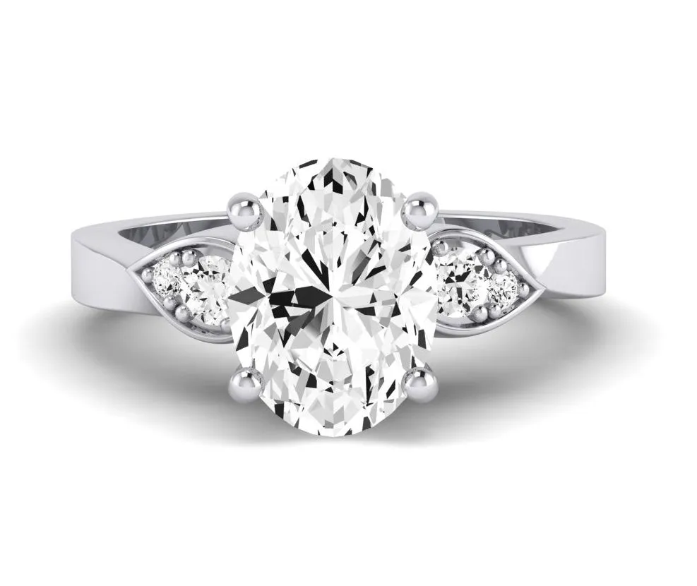 Hibiscus - Oval Lab Diamond Engagement Ring (IGI Certified)
